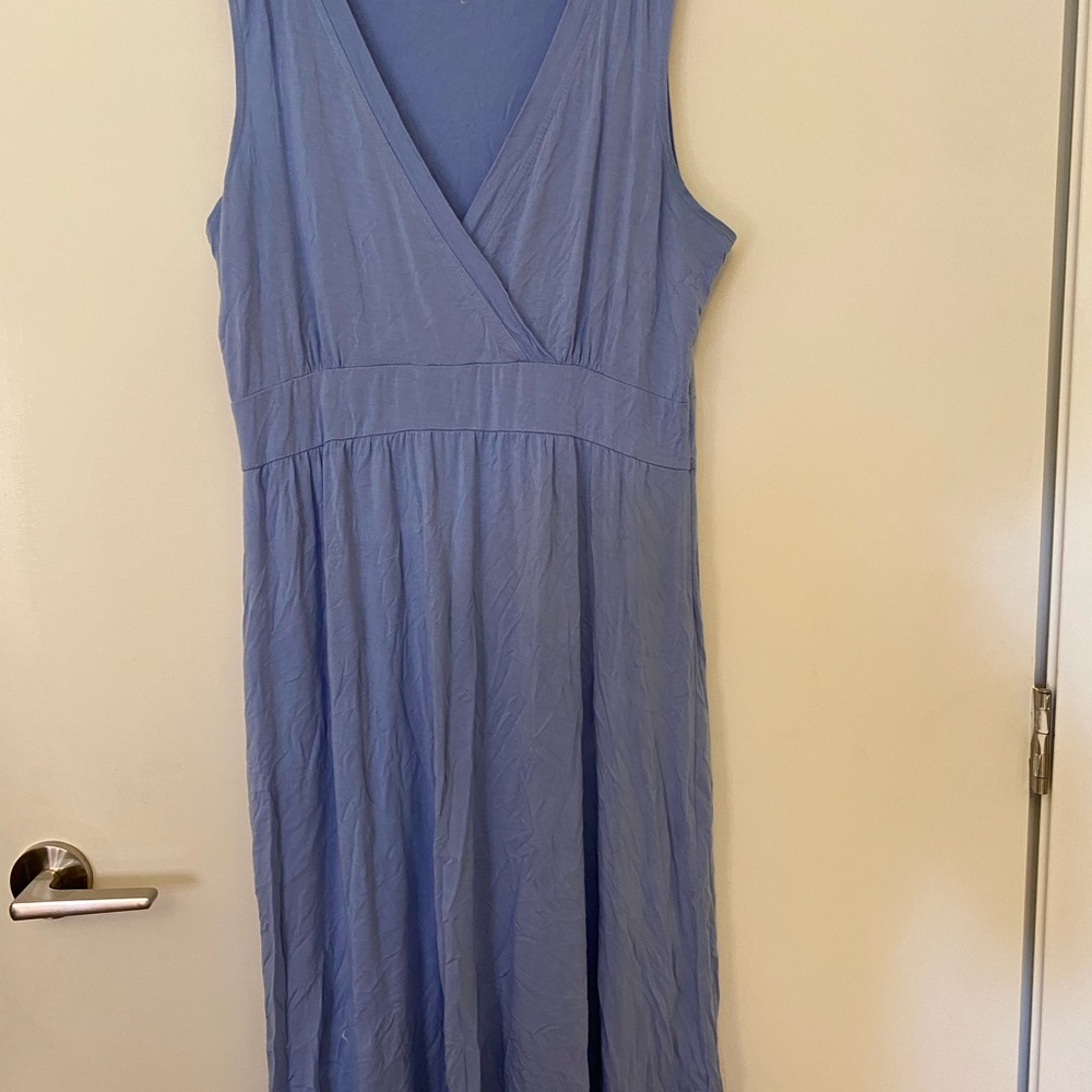 L.L. Bean Light Blue Midi Dress